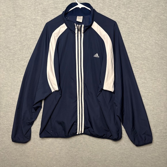adidas Other - Adidas Y2K baggy Climacool Windbreaker Jacket Full Zip Athletic Navy Men XL